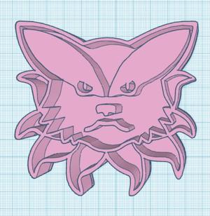 Naruto fox face cookie cutter and stamp