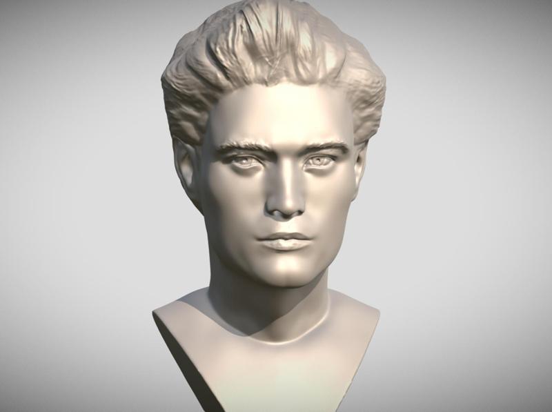 Edward Cullen Twilight Robert Pattinson bust for 3D printing