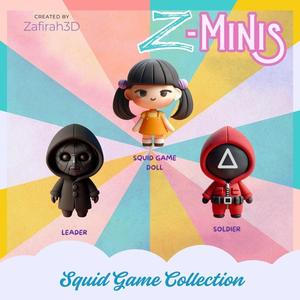 Z-Minis Leader, Soldier and Doll from Squid Game Collection