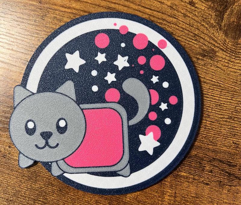 Cute Cat Coaster in style of Nyan Cat