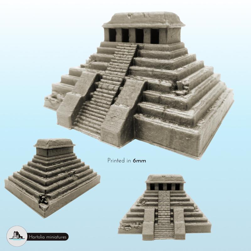Mesoamerican pyramid with sanctuary 32 - Maya Aztec Cuetzpal Seraphon Lizardmen Medieval Ancient Cusco