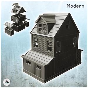 Modern brick one-story house with dormer window (8) - Cold Era Modern Warfare Conflict World War 3