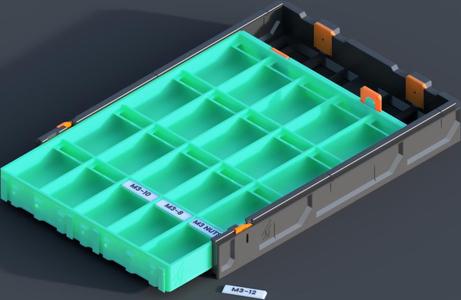 GEN2 240-2W-0.5H Decor Parts Drawer V2 - 20 Slot
