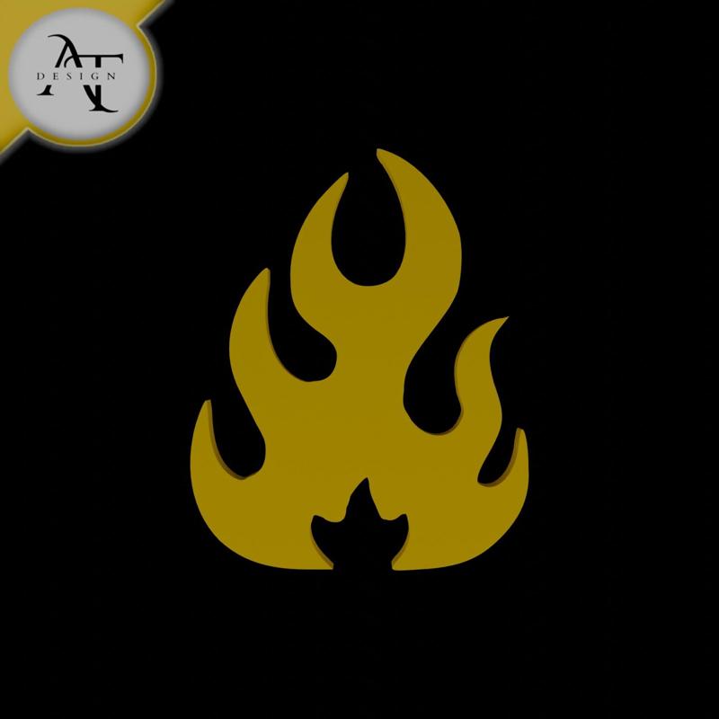 Simple Flame Symbol - 2D Art