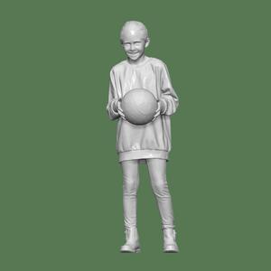 GIRL WITH BALL FOR DIORAMA PEOPLE CHARACTER