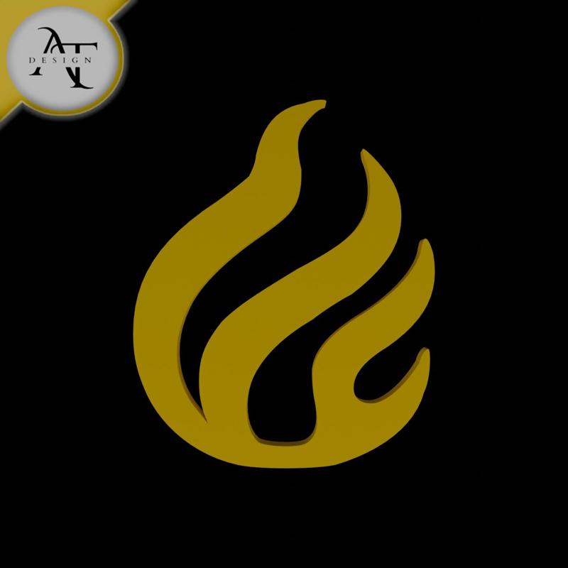 Simple Flame Symbol - 2D Art