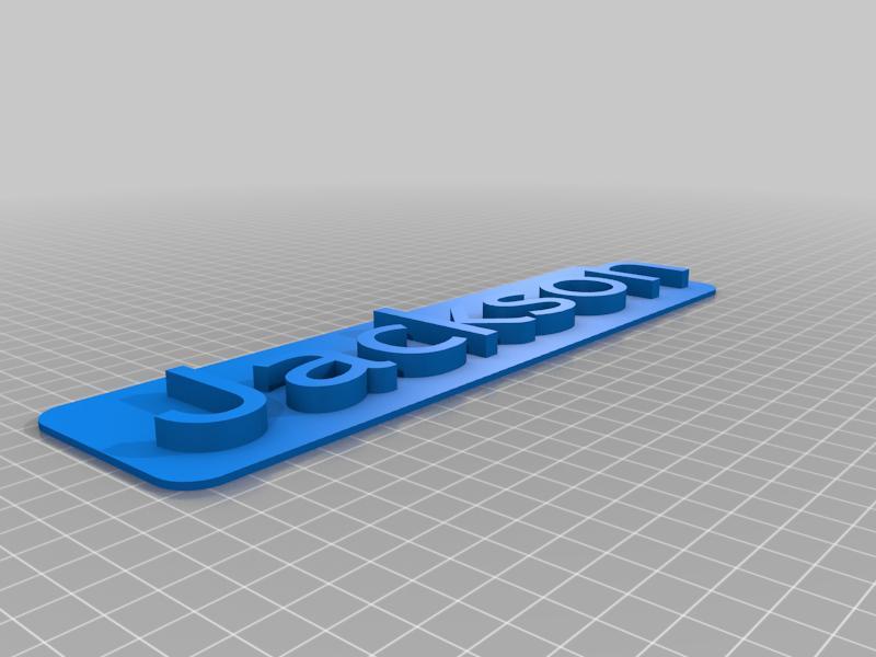 Jackson 3D Nameplate