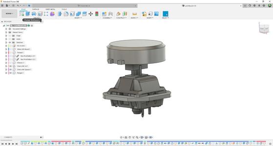 Cherry MX SwitchPlunger & Spacer for Seimitsu 30mm PS-14-KN Button