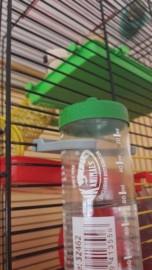Hamster drinking bottle holder