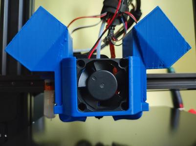 Ender 3 V2 Hotend Duct Dual 4020 Part Cooling
