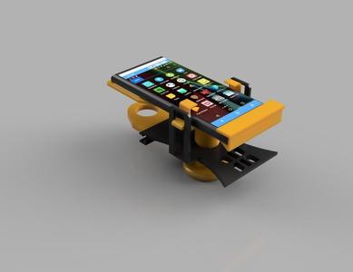 Soporte para celular en microscopio UNAHUR