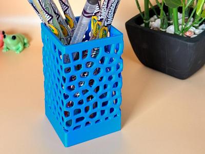4-sided Voronoi - Pen pot and Tealight Holder