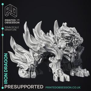 Iron Dragon - Large Monster - PRESUPPORTED - Hell Hath No Fury - 32mm scale