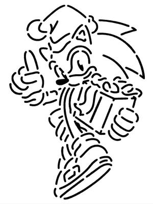 Sonic the Hedgehog stencil 9
