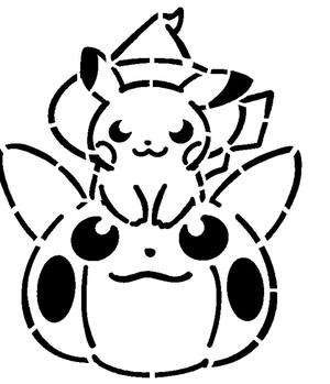 Pikachu stencil 12