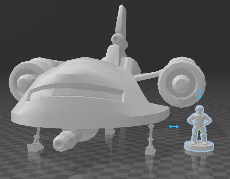 Custom Star Wars Legion Spaceship Terrain: Galaxian Starship