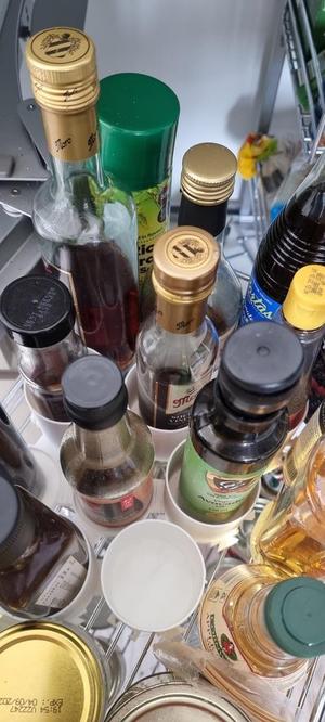 Stop those bottles falling over on a pullout larder shelf