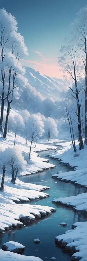 Winter Landscape Bookmark   