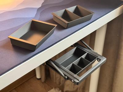 Hidden under desk drawer