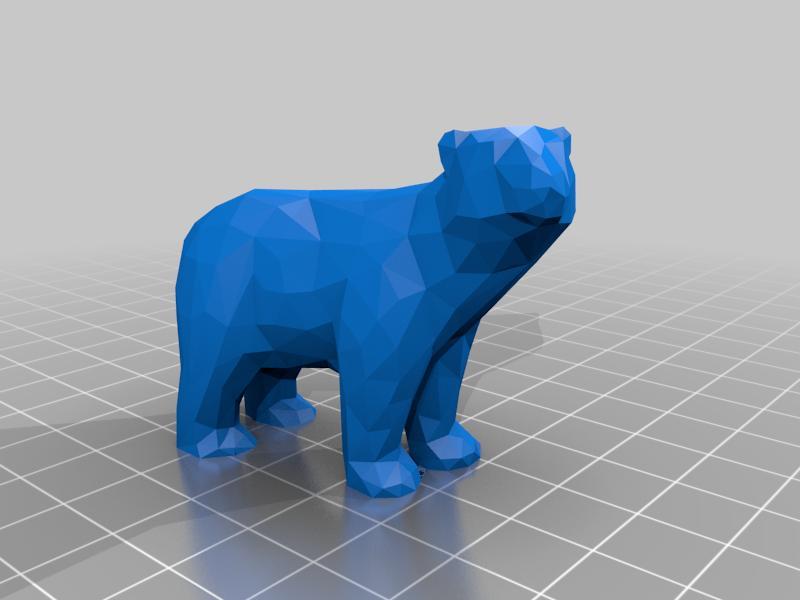 Polar Bear - High Quality LOW-Poly STL File of A Polar bear