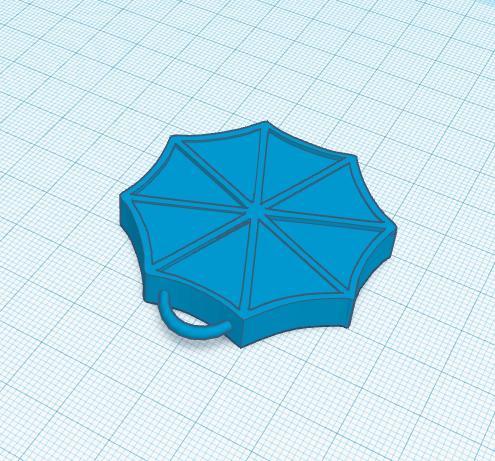 Resident Evil Umbrella Logo Keychain