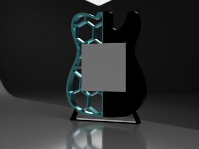 Lamp Electric guitar in real size