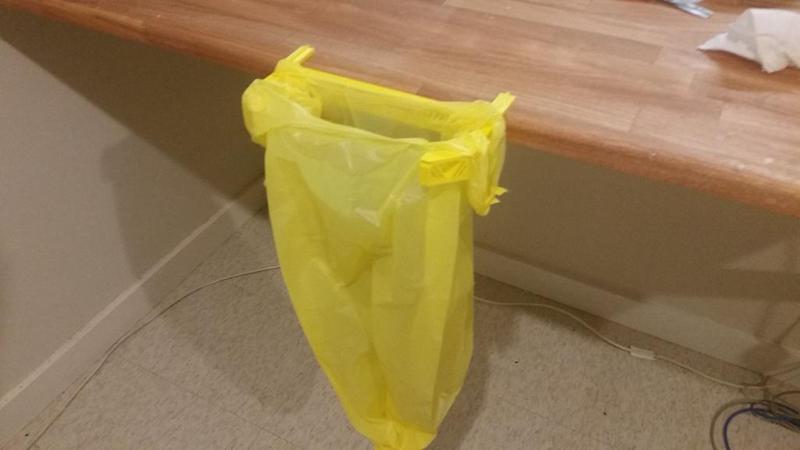Bin Bag Holder for bench