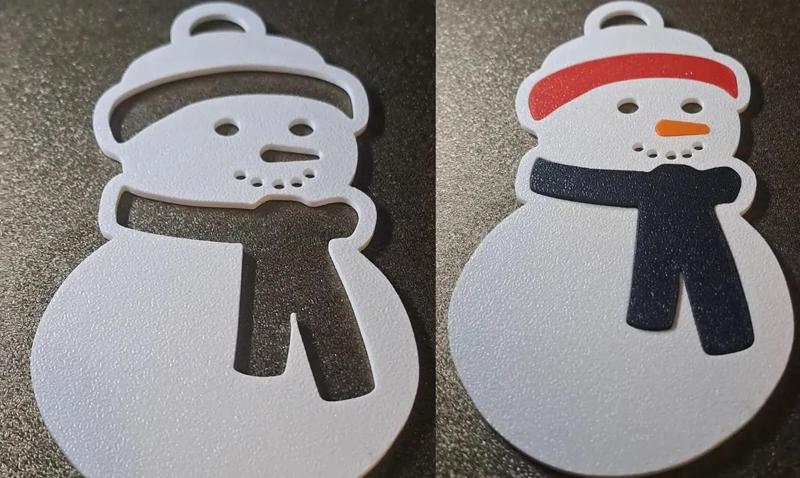 Snowman with insertable parts.   