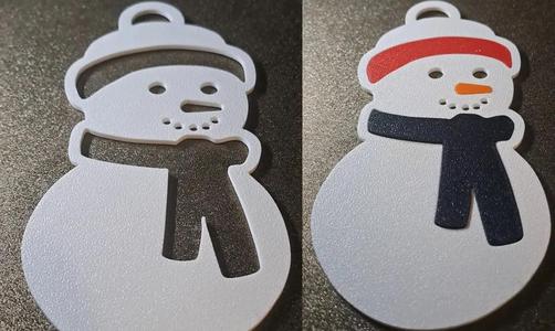 Snowman with insertable parts.   