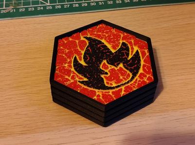 Fire Element Stacking Coaster / Wall Art 