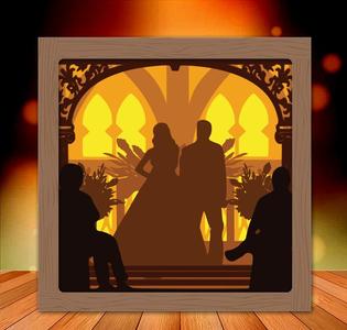 Mr and Mrs Wedding light box 7