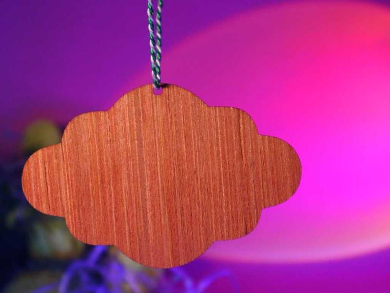 Laser Cut Blank Hanging Plaque Unfinished Wood Craft Vector
