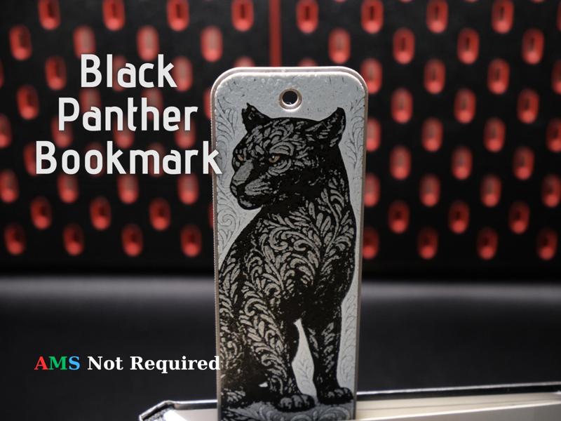 Ornamental Black Panther Bookmark