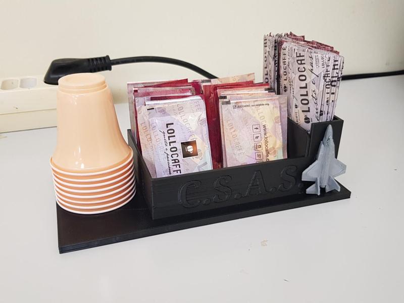 Coffee Break! Cups pallets sugar sachets holder