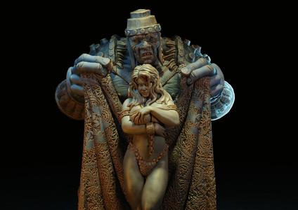 Slave girl kit with guardian giant