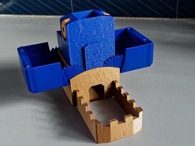 A folding dice tower