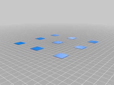0.3mm FlashForge Adventurer 3 Bed Level Test Squares