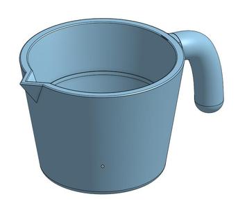 Simple 1 Cup Measuring Cup with Halfway Line