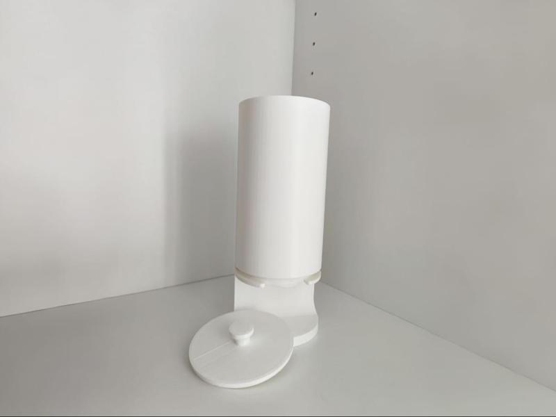 Cotton Pad Dispenser with Bottom Slot and Lid 
