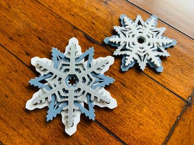 Interlocking Snowflake Coasters - Set of 3