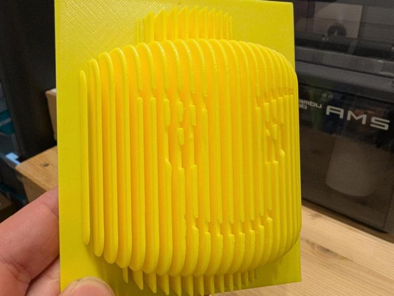 L E G O brick sculpture head layered