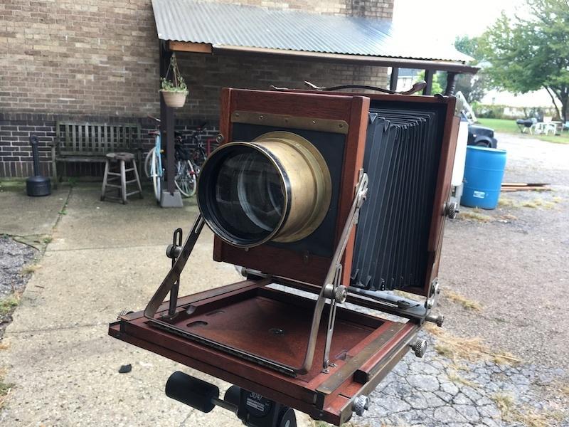 6"X6" Lens plate for old-style bellows camera, c. 1920s