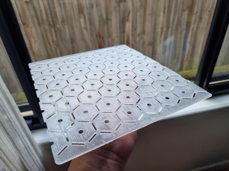 1.5" (38mm) Hex Grid Stencil Sheet
