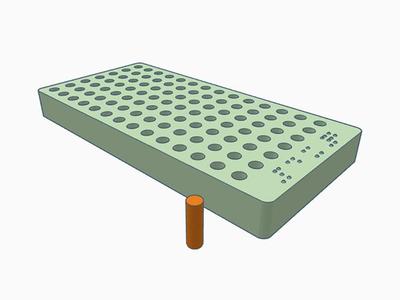 Pegboard of size 14x7 with round Pegs
