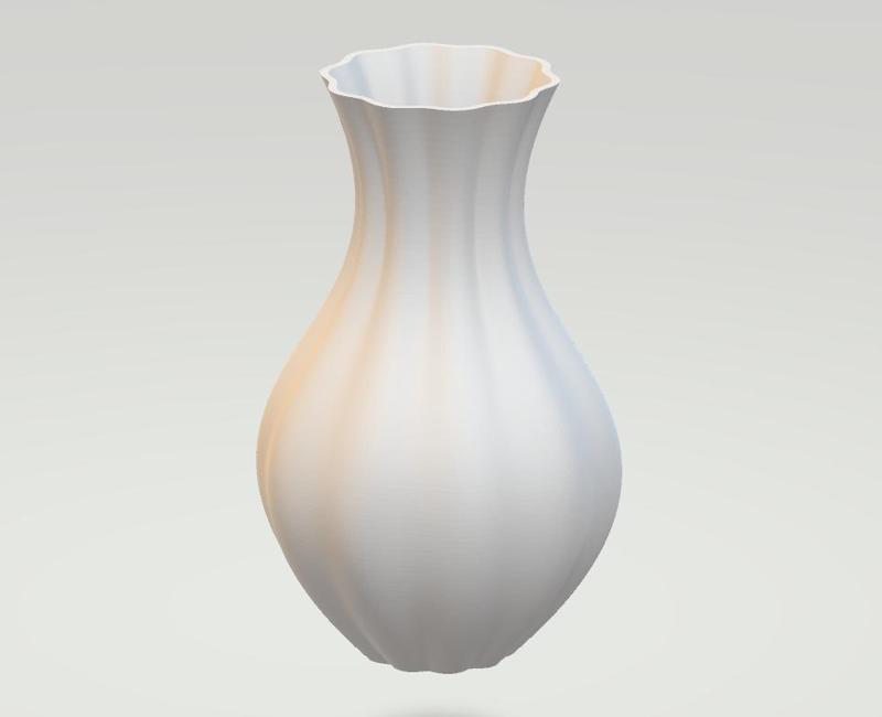 Smooth fluted vase