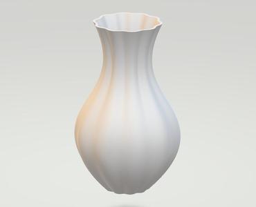 Smooth fluted vase