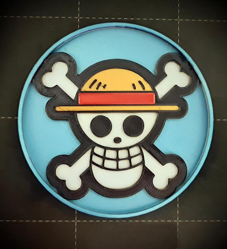 One Piece Coaster and Keychain