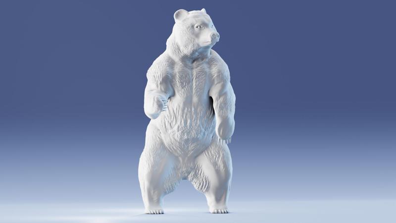 Bear statue stl