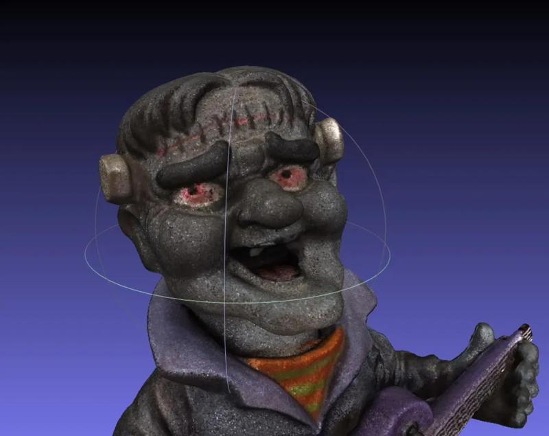 Frankenstein monster funny character figure playing guitar