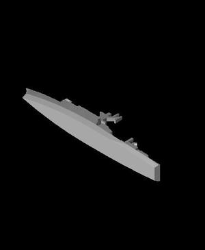 2400 Scale Rusian Grisha class corvette.stl